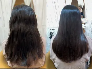 ロング カラー 縮毛矯正/髪質改善 ショートボブ/ともきのヘアスタイル