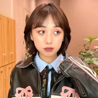 ミディアム カラー ブリーチ/暖色/ ダブルカラー/ゆきなのヘアスタイル