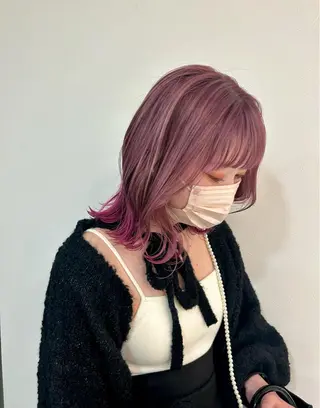 ミディアム 韓国🇰🇷ボブ✂︎ レイヤー✂︎三吉明人のヘアスタイル