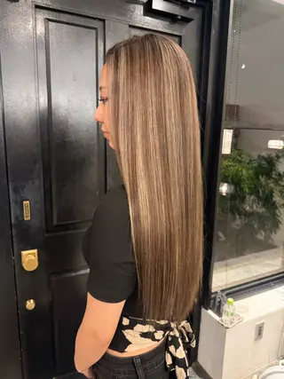 ロング カラー バレイヤージュカラー 特化美容師✨星皓太のヘアスタイル