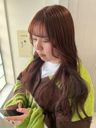 カラー 愛結 暖色カラー🎀🩰のヘアスタイル
