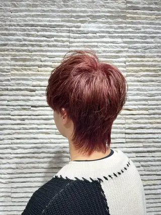 ショート メンズカット デザインカラーのヘアスタイル