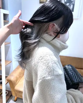 ロング 透明感カラー/カット 髪質改善/森栄範のヘアスタイル