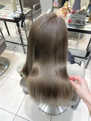 セミロング 似合わせ艶髪カラー ❤️ハダユミのヘアスタイル
