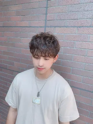 パーマ メンズ 小野寺空也✂️ 似合わせショートのヘアスタイル