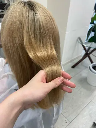 ミディアム ダブルカラー/韓国 ヘア/さわのあかねのヘアスタイル