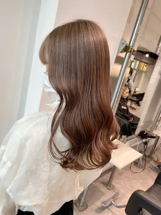 ロング カラー ヘアアレンジ トレンドモテカラー 🩷色落ちまで可愛くのヘアスタイル