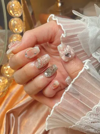 ネイル 23時まで❤︎韓国、 ワンホンネイルのネイルデザイン