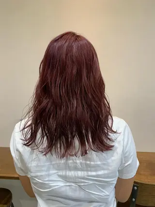 セミロング カラー ハイトーン/レイヤー 💜Akaneのヘアスタイル