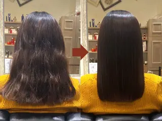 ロング 縮毛矯正・癒し ヘッドスパ🧸心菜のヘアスタイル