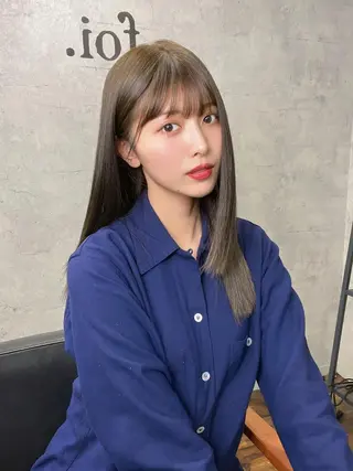 ロング カラー パーマ ヘアアレンジ メンズ キッズ ネイル マツエク・マツパ アイブロウ レイヤー/顔周り 韓国ヘア森田和貴のヘアスタイル