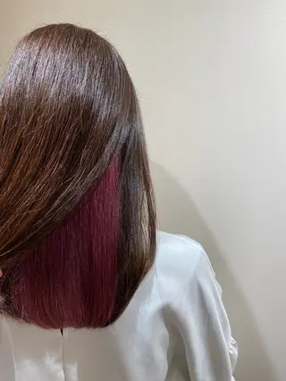 セミロング カラー 透明感カラー🧡🌿 Mioのヘアスタイル