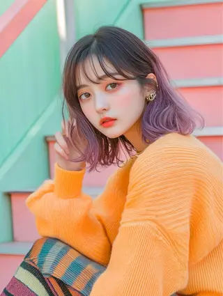 ロング 池袋/ダブルカラー GLADGE🩵のヘアスタイル