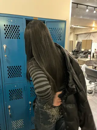 ロング カラー レイヤーカット/ハイ トーンカラー/きらのヘアスタイル