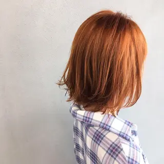 ミディアム カラー ボブ/ショート/ 白髪染め/メンズ葛西のヘアスタイル