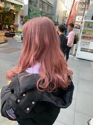 セミロング カラー ピンクベージュ/新潟 万代/高橋桃葉🍑のヘアスタイル