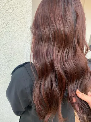 ロング カラー パーマ putri 川邉 優花のヘアスタイル