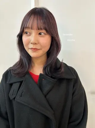 ミディアム レイヤーカット/ 透明感カラーmikuのヘアスタイル