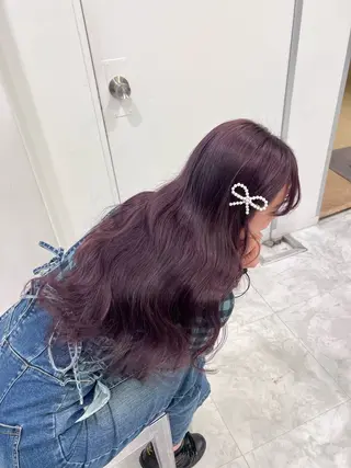 ロング カラー ヘアアレンジ 色気ある大人カラー /ブリーチなしのヘアスタイル