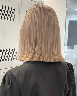 ミディアム カラー 渋谷ブリーチカラー 韓国ヘアyuikoのヘアスタイル