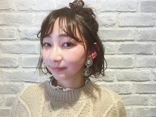 ミディアム カラー パーマ ヘアアレンジ la fith所属・rico_by ヘアとアイブロウのヘアスタイル