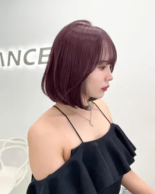 ミディアム カラー mina/暖色カラー 🥀韓国カット🥀のヘアスタイル