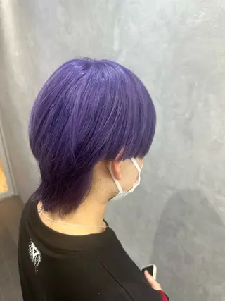 カラー メンズ 透明感/ブリーチ縮毛 /髪質改善/星野純一のヘアスタイル