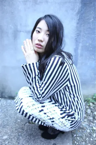 ミディアム パーマ vato マンツーマンサロンのヘアスタイル