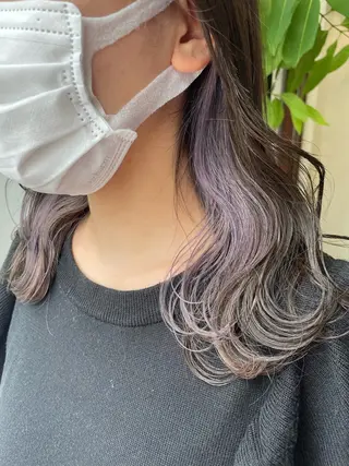 ミディアム カラー UNBLEACH ブリーチカラーのヘアスタイル