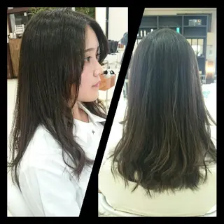 セミロング キンジョウ エナミのヘアスタイル