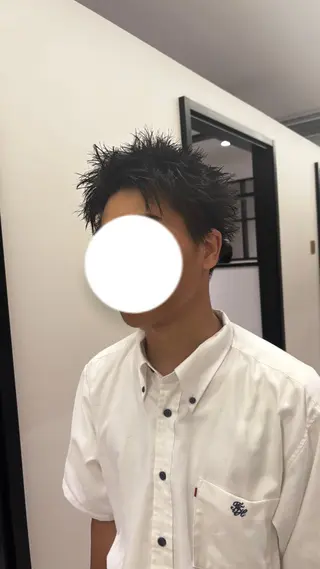 メンズ メンズカットモデル カラーモデル水橋柊太のヘアスタイル