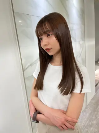 ロング カラー soigné 表参道【ソワネ】所属・🖱️透明感カラー ×髪質改善Rikyuのヘアスタイル