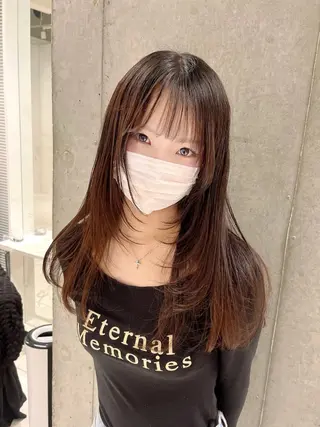 ロング りおな/エクステ /ミルクティーカラーのヘアスタイル