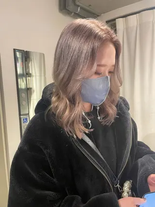 ロング カラー youres hair 髪質改善トリートメント&ヘッドスパ  新宿三丁目店【ユアーズヘア】所属・🦋透明感カラー 👑NODOKA🦋のヘアスタイル