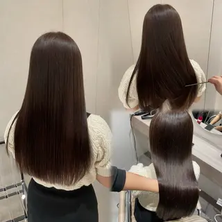 セミロング カラー ヘアアレンジ Ella所属・nana【艶髪】/ レイヤー/縮毛矯正のヘアスタイル