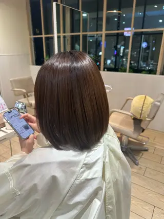ショート 青山ユイ/ 艶々カラー🩵´-のヘアスタイル