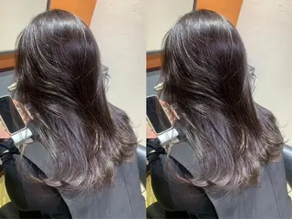 カラー 💜juna💜/高 槻/韓国風のヘアスタイル