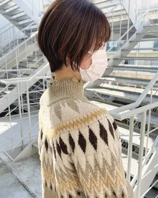 ショート カラー ハイトーン/ショート 村上淳乃🐥のヘアスタイル