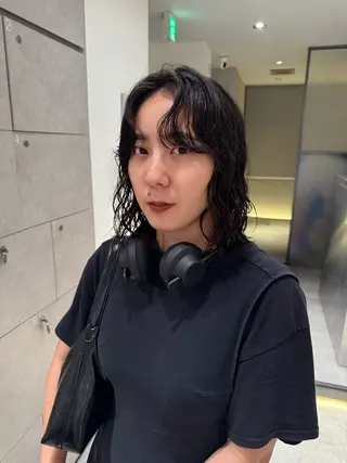 ミディアム パーマ Qin shaire salon 原宿所属・🌿パーマ/ボブ/ レイヤー/Mikiのヘアスタイル