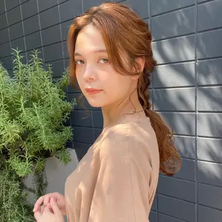 ロング カラー ヘアアレンジ 榎園 由美のヘアスタイル