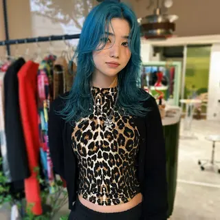 セミロング カラー 色落ちまで2度綺麗な ハイトーン⭐️ヨシキのヘアスタイル