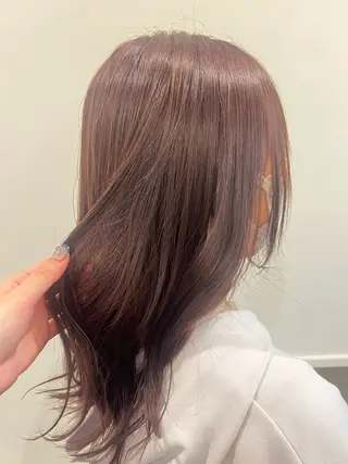 セミロング カラー ほのか./大阪 透明感カラー/韓国風のヘアスタイル