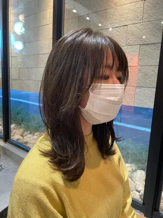 セミロング 三好 祐希のヘアスタイル
