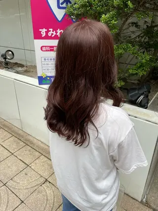 ロング カラー ルキ🌈ブリーチカラ ー&メンズパーマ🦄のヘアスタイル