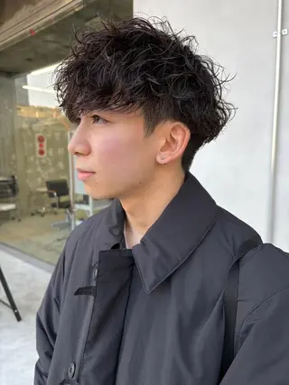 パーマ メンズ 藤野 けいごのヘアスタイル