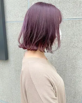 ミディアム カラー ヘアアレンジ 榎園 由美のヘアスタイル
