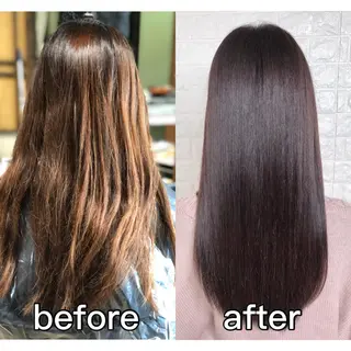 セミロング カラー KIZU 髪質改善 オカルト怪談のヘアスタイル