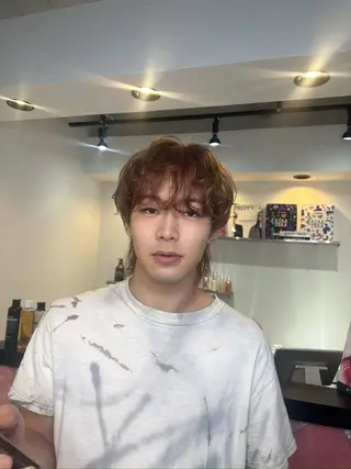 ショート カラー メンズ 栄ハイトーンメンズ yoshiのヘアスタイル