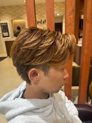 ミディアム メンズ カットメンズ限定KA ITOカラー練習中のヘアスタイル