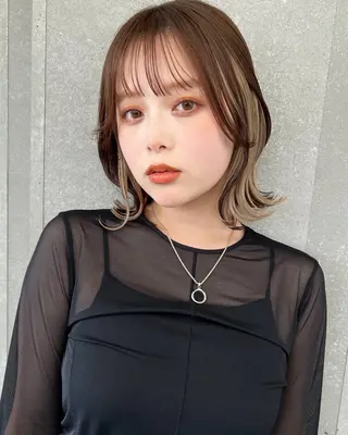 ミディアム 透明感ヘアカラー chiharuのヘアスタイル